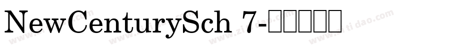 NewCenturySch 7字体转换